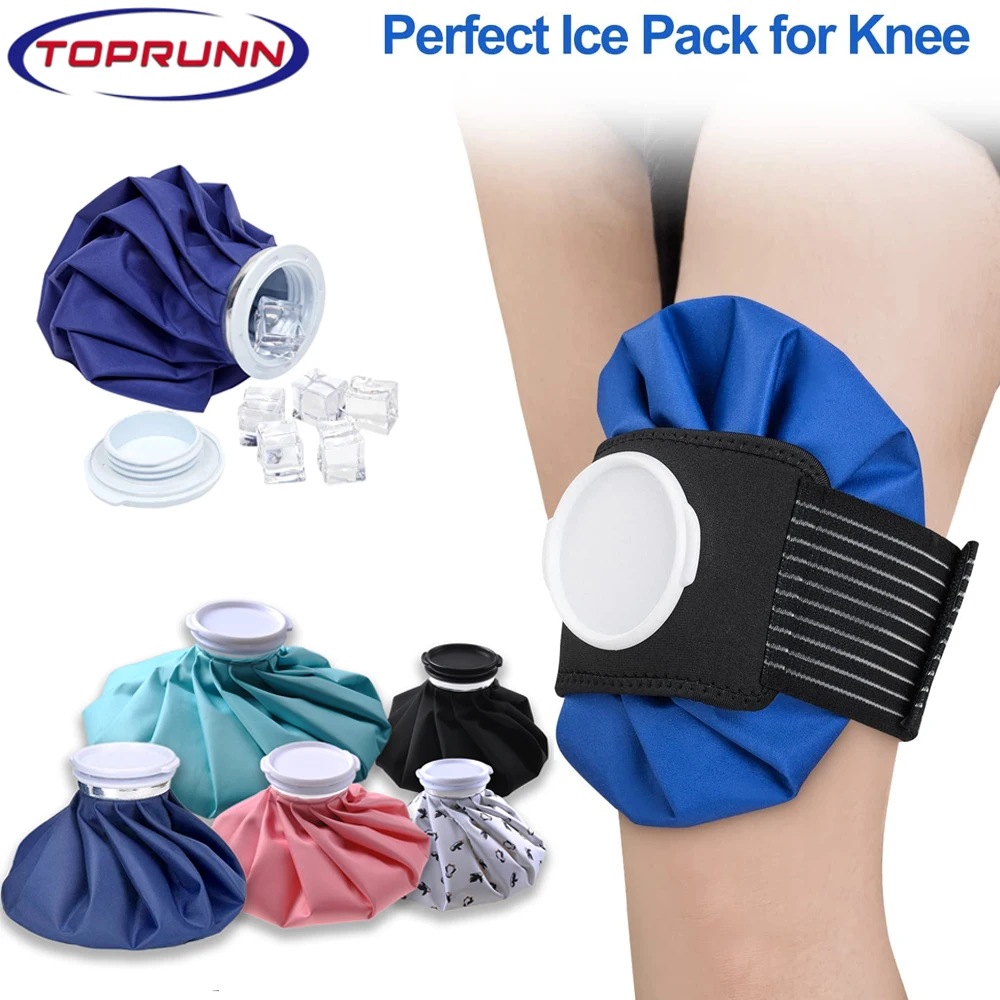 Ice Bag Packs for Injuries Reusable,Refillable Ice Bags with1  Wrap,Hot & Cold Therapy&Pain Relief for Headache,Ice Bag