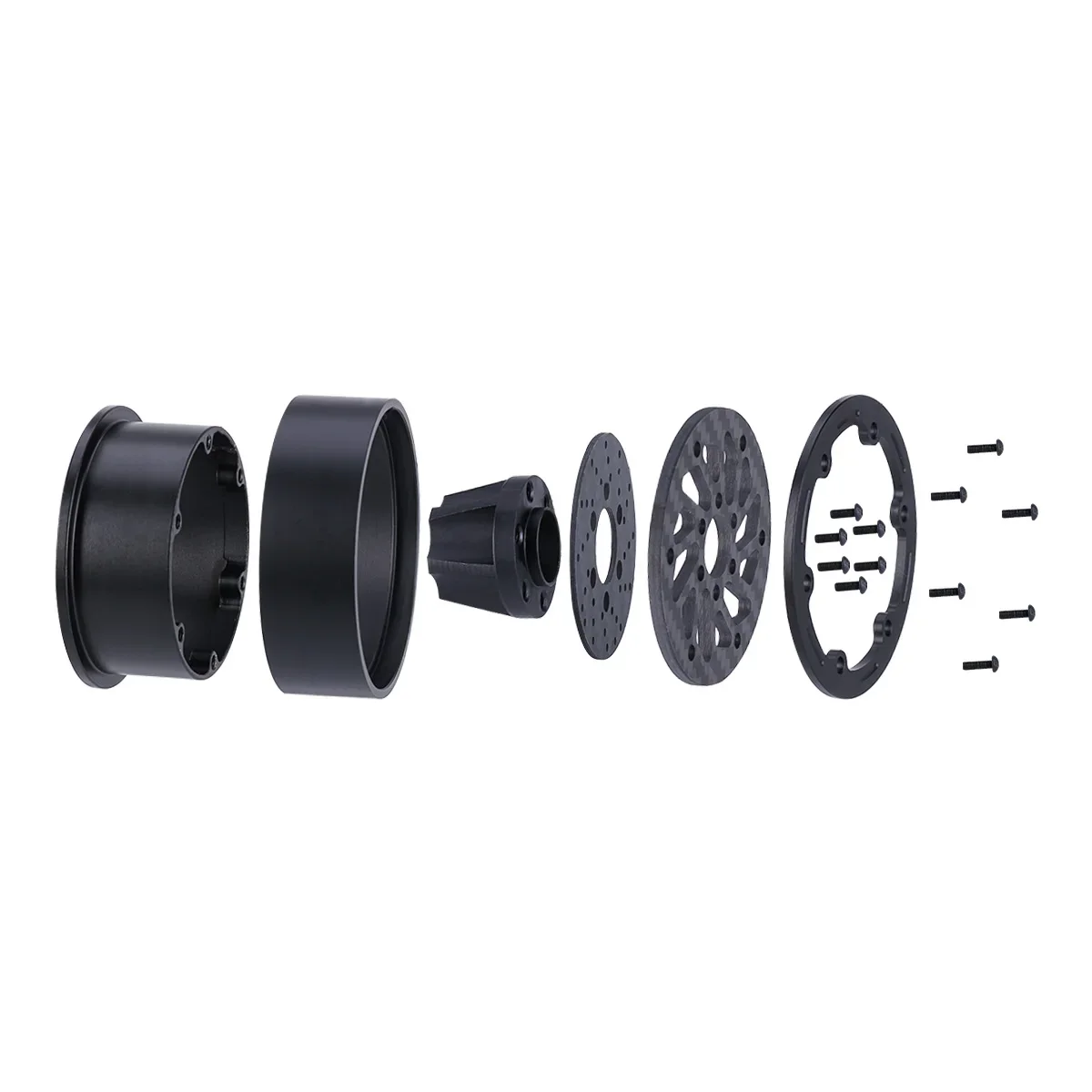 Offset -3.5mm 1.9 inch Carbon Fiber Beadlock Wheel Hub Rim for 1/10 RC Crawler SCX10 TRX4 VS4-10 RC4WD