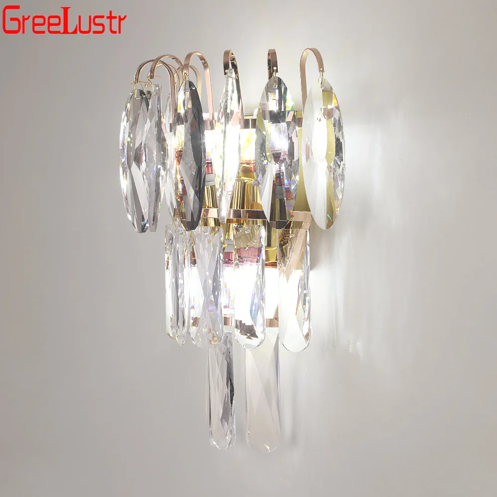 

Modern Wall Light for Bedroom Led Luxury Crystal Wall Lamp Cloakroom Bedside Luster Aisle Corridor Indoor Home Appliance Fixture