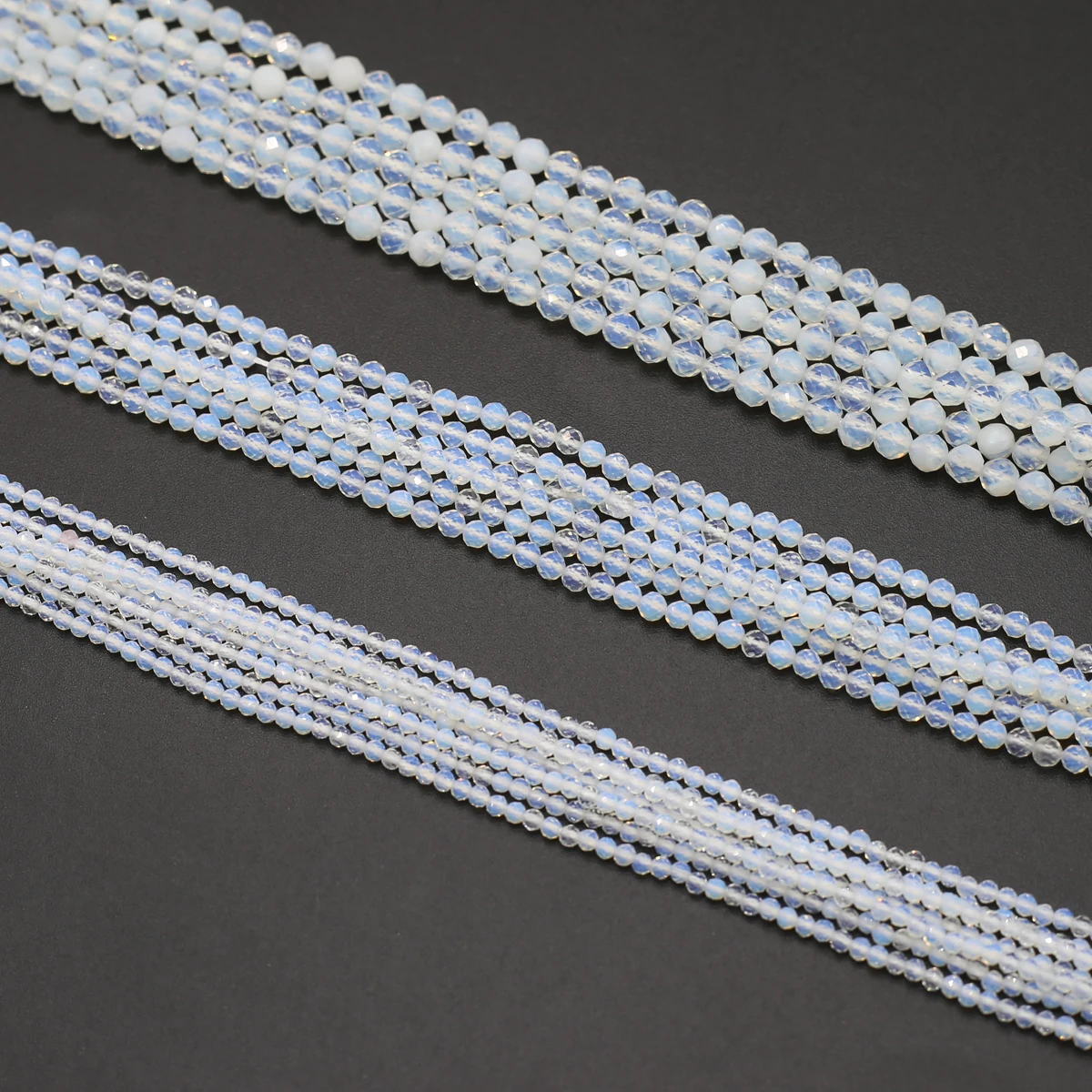 2/3/4mm Round-Cut Beads Opal Natural Stone Through-hole Beads for Jewelry Making DIY Necklaces Bracelets and Accessories 36CM
