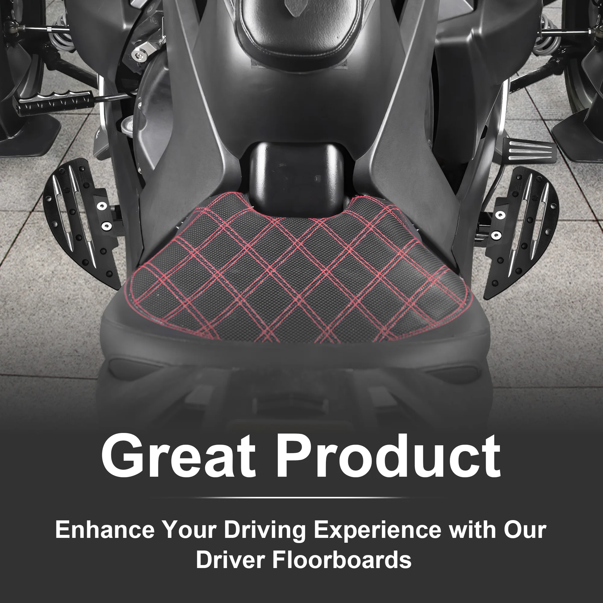 ألواح أرضية كبيرة على شكل خفاش للدراجة النارية مسند للقدمين ألواح قدم للراكب الأمامي لـ Can-Am Ryker 600 900 / Rally Edition