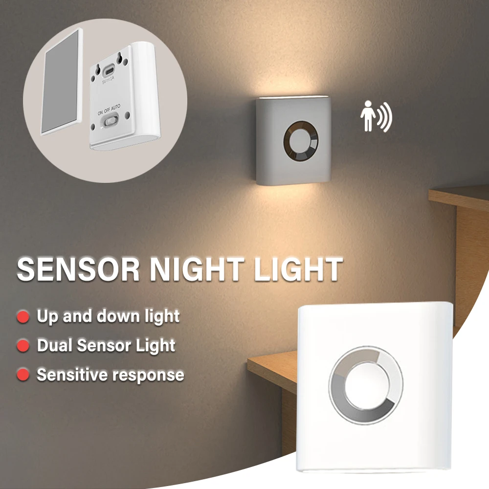 Multi-functional rechargeable motion sensor light Automatic night switch Suitable for kitchen and bedroom staircases