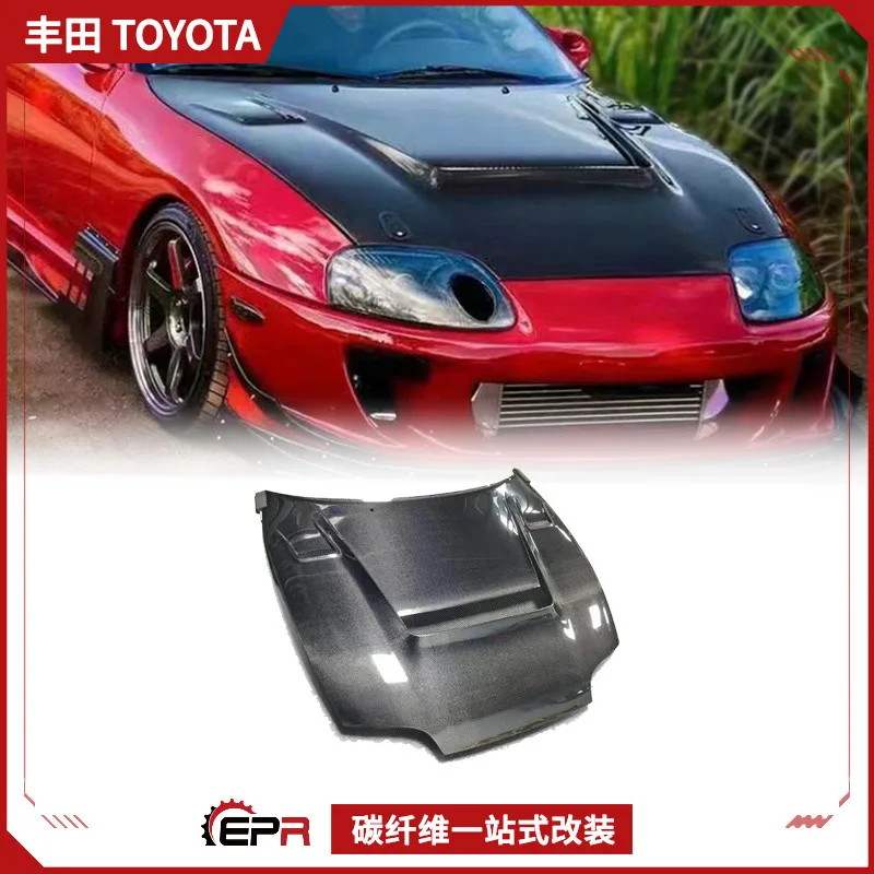 

Suitable for Toyota Supra MK4 A80 Carbon Fiber Varis Cover Open Hole Cooling Hood Retrofit