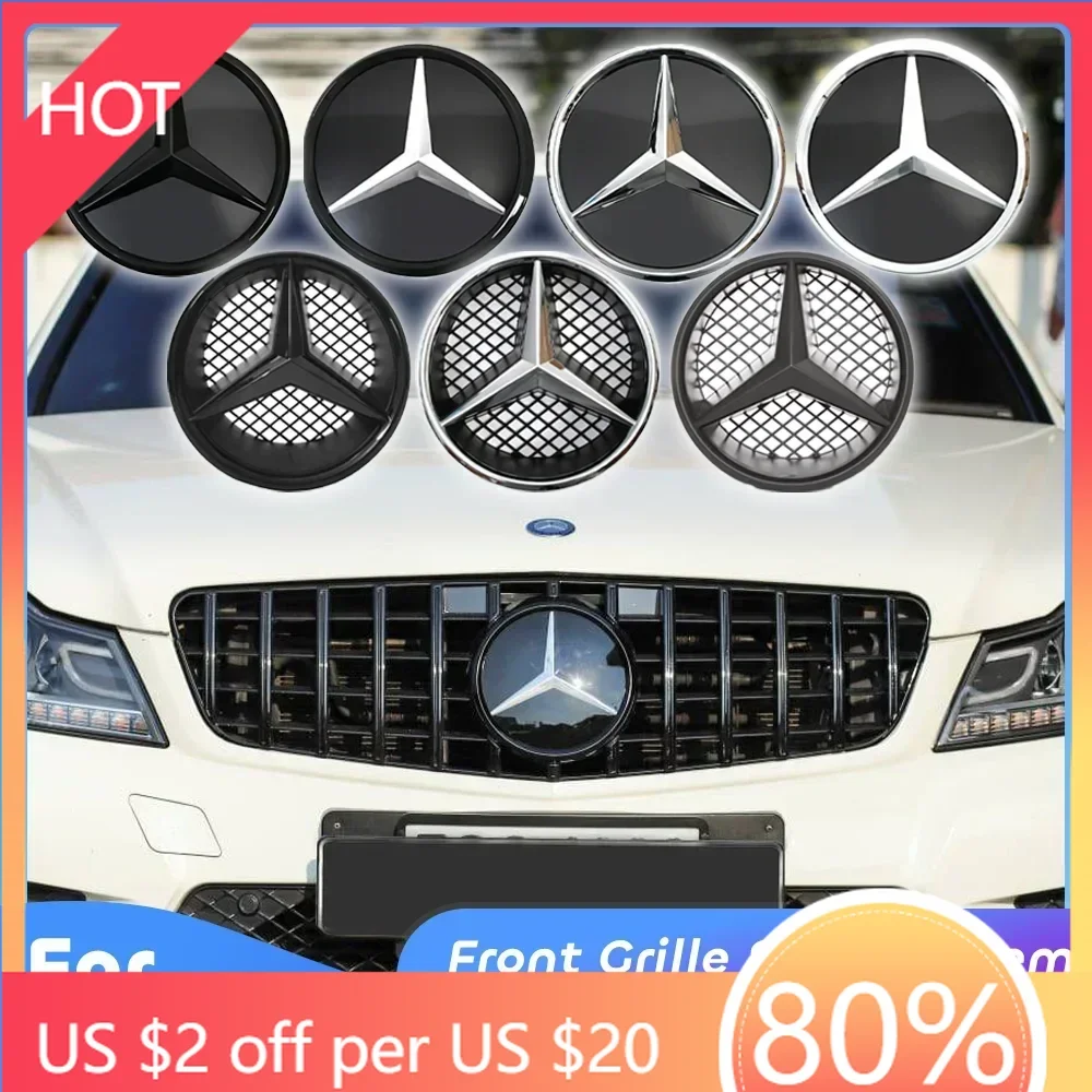 

Крышки ступицы автомобиля Передняя решетка Эмблема Звездный значок 3D Зеркало OE Стиль Плоская поверхность Для Mercedes Benz W245 W204 X204 B180 B200 B250 C280