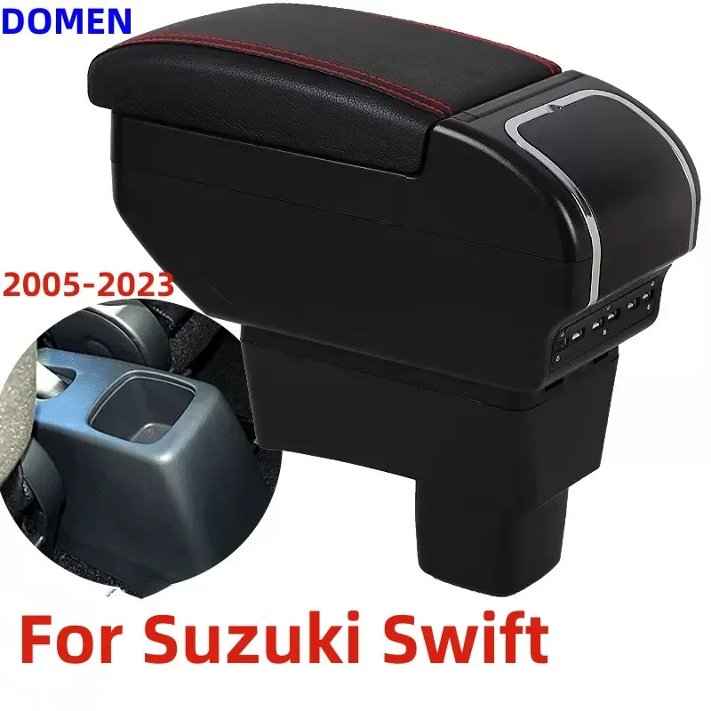 for Suzuki Swift armrest box universal car center console modification accessories double raised with 9 USB 2005-2023