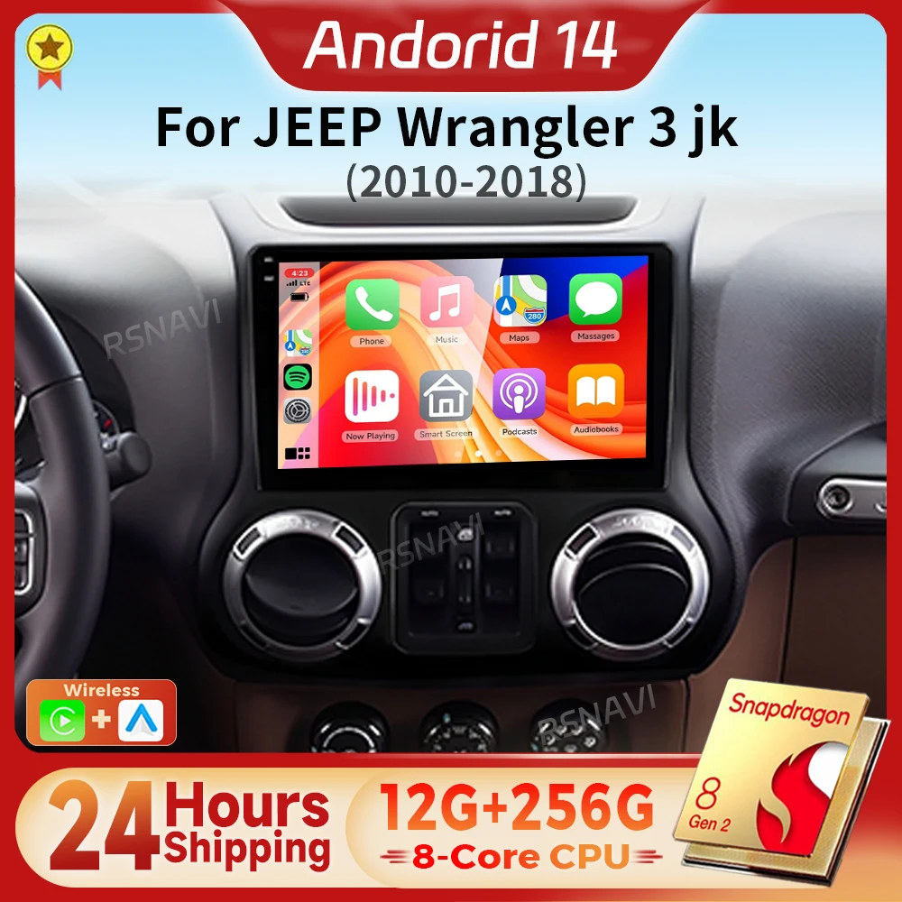 Android 14 Carplay 2K Screen WIFI Car Radio Multimedia Player For Jeep  Dodge  Chrysler Universal PATRIOT LIBERTY COMPASS CHRYSLER SEBRING  DODGE CALIBER  DODGE DAKOTA  DODGE AVENGER  DODGE RAM  CHRYSLER 300C  CHRYSLER ASPEN  DODGE JOURNEY  DODGE DURANGO