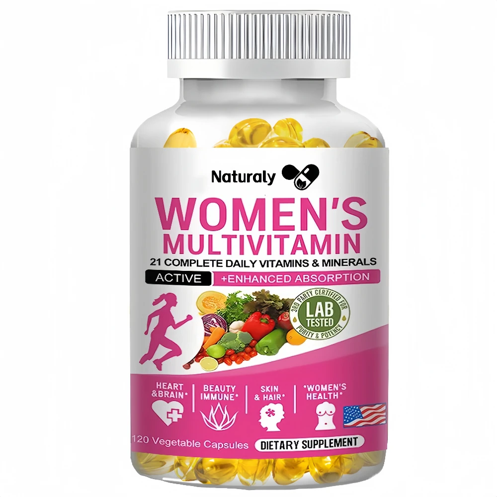 Multivitamin capsules contain a perfect blend of iron, biotin, calcium and zinc to support immune function and energy.