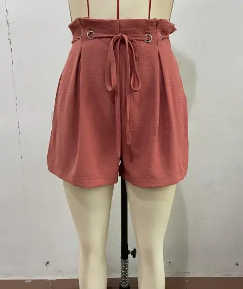 Women's Pants 2025 Summer Hot Shorts Fashionable and Casual High Waisted Solid Color Shorts Simple Commuting Style Elegant Pants