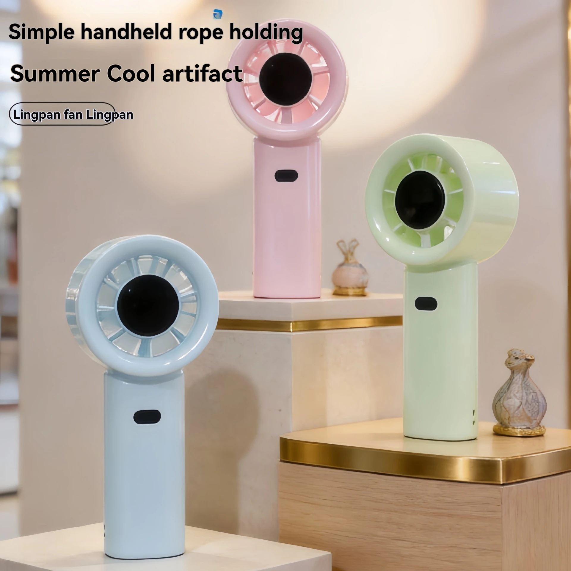 

Мини-ручной вентилятор, портативный USB-вентилятор с 3 скоростями, перезаряжаемый, с мощным потоком воздуха, ультратихий, для дома, офиса и путешествий