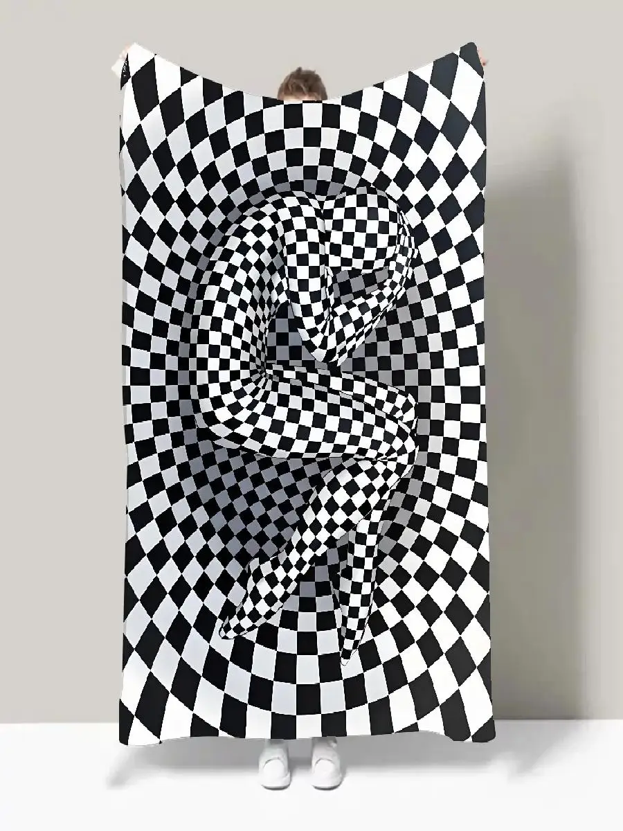 D Colorful Zebra Stripe Throw Blanket Lightweight Design for Dorms Living Room Office Sofa  AllSeason Use