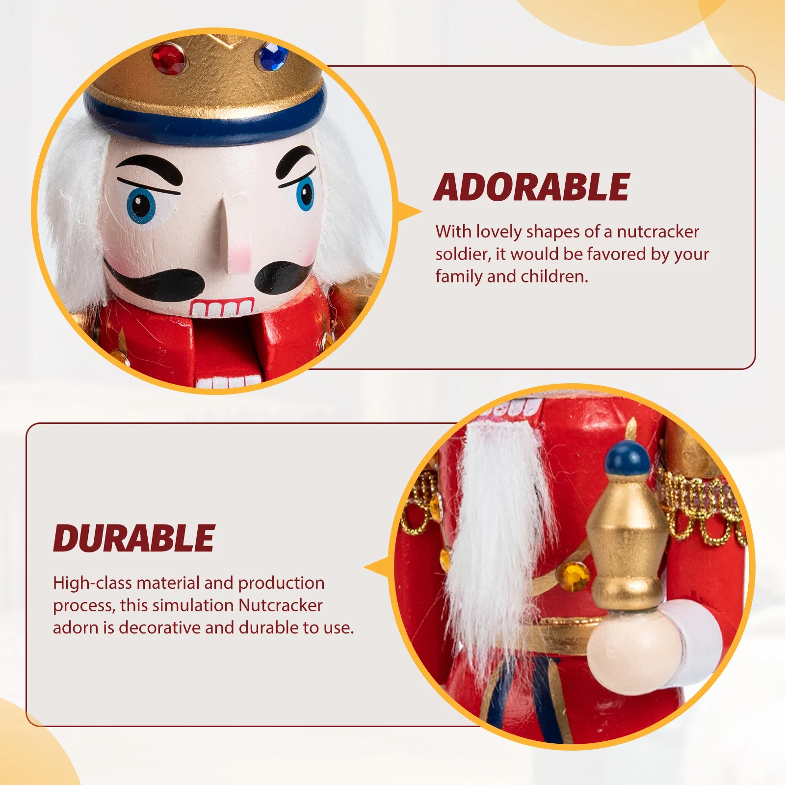 

Wooden Nutcracker Decor King Modeling Home Decoration Desktop Ornament For Kids Party Gift Home Decorative Supplies Cartoon