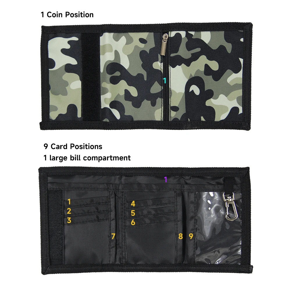 Camouflage  Wallets  For Men, Women and Kids Card Holder   Mini Wallet  Coin Money Bag Folding Wallet Gift