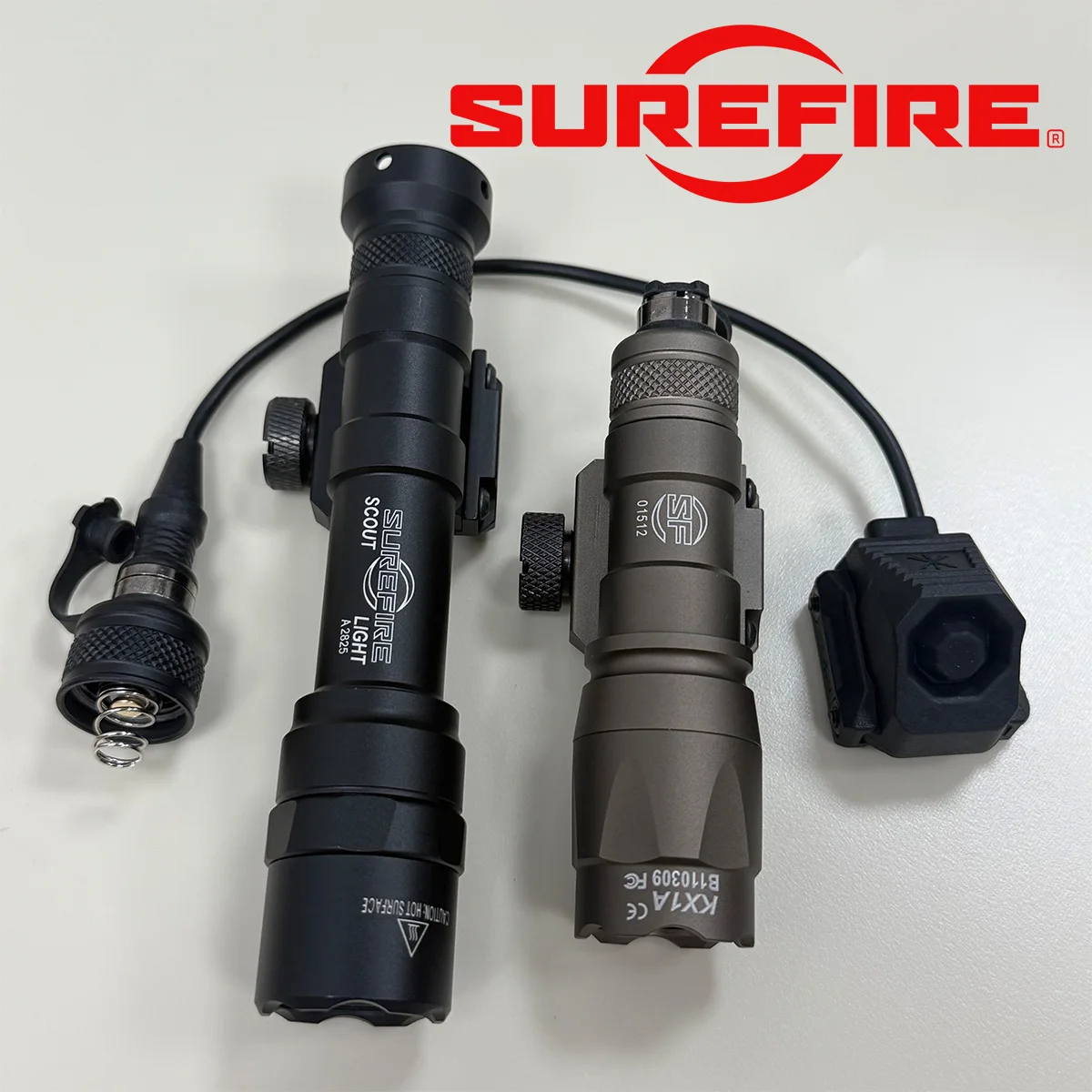 Lampe tactique Surefire M300B M300C M600B M600C en métal, avec interrupteur à pression UNITY AXON et interrupteur à l’arrière, compatible avec les rails de 20 mm.