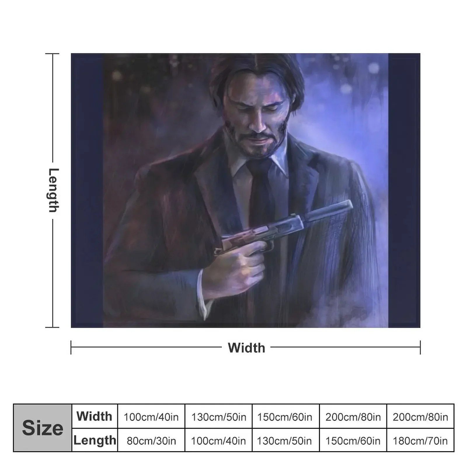 John Wick Throw Blanket Soft Plush Plaid manga Single Blankets