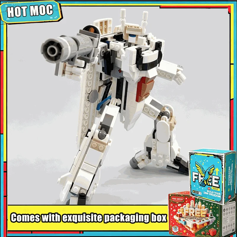 517PCS MOC Transformable Jet Fighter Building Blocks Custom Space Mech Model DIY Craft Educational Creative Collection Toy Gift