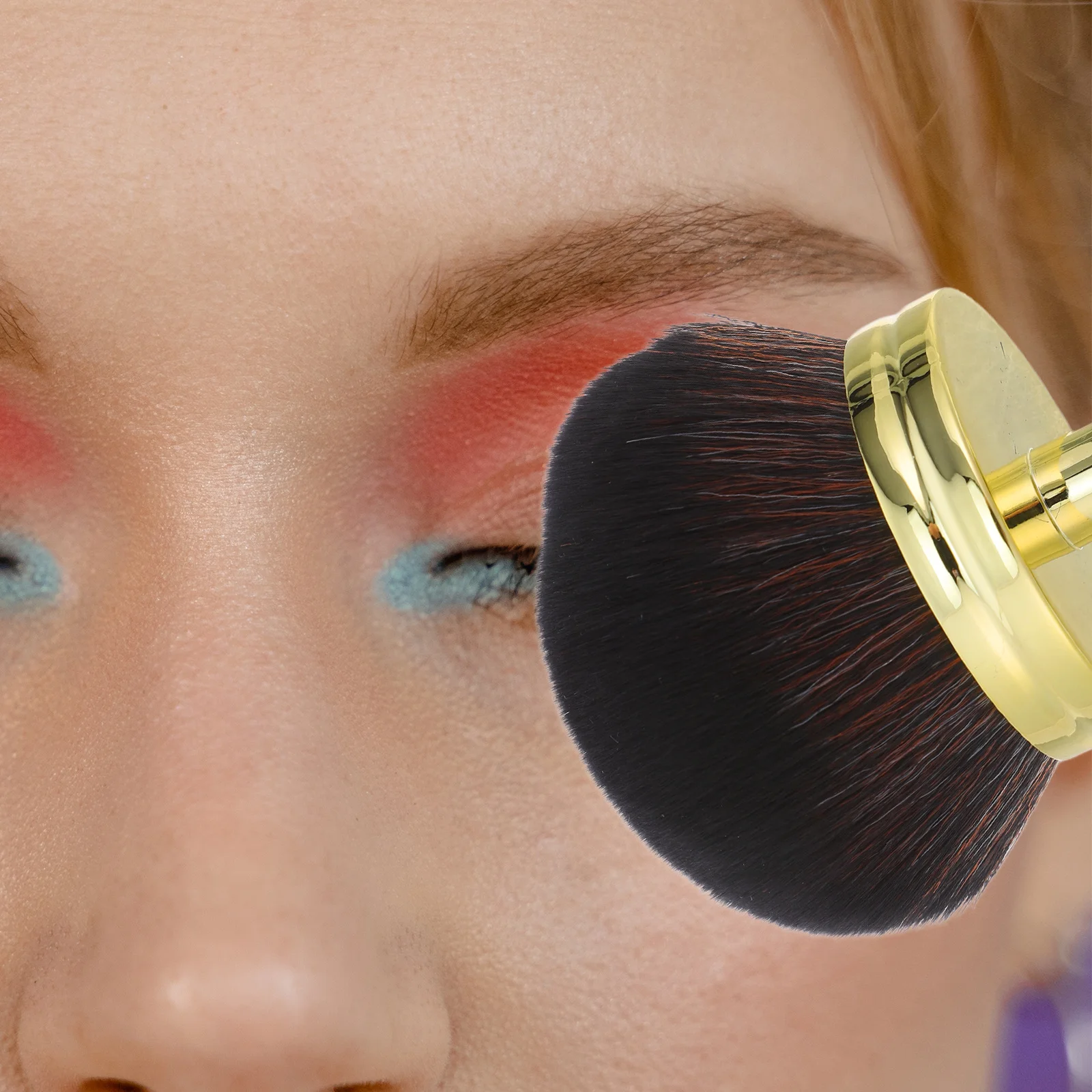 Paddestoelkop Reisformaat Multifunctionele Poeder Blush Borstel Zachte Dichte Haren Foundation Brush Draagbare Make-up Tool