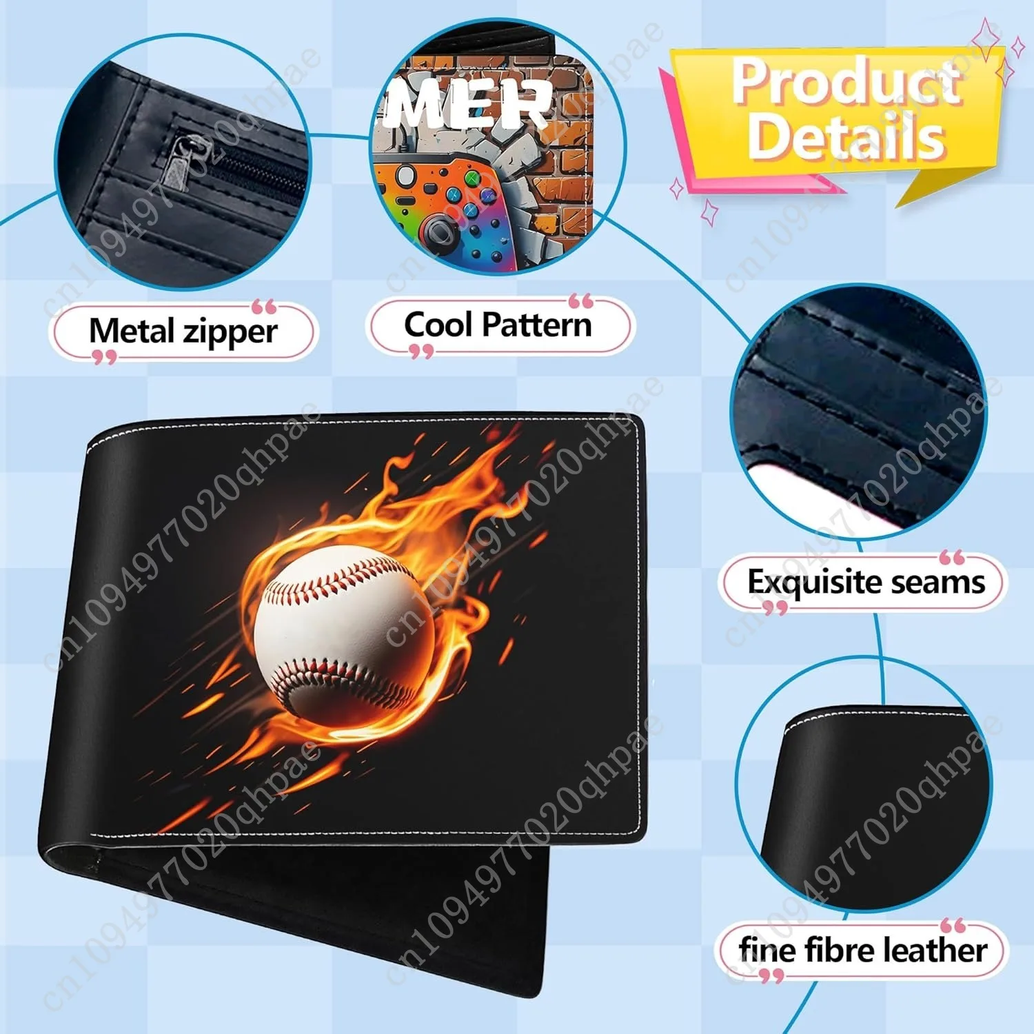 محفظة جلدية رائعة للأولاد والمراهقين، من عمر 8 إلى 15 عامًا - تصميم مضحك ثنائي الطي مع جيب للعملات المعدنية ونافذة الهوية وبطاقة المحفظة - مثالية