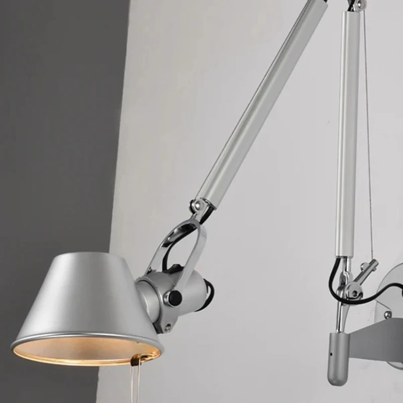 

Italian bedroom rocker arm telescopic wall lamp designer living room study bedside wall lamp