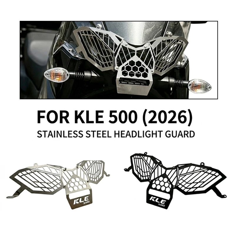 

new FOR Kawasaki KLE500 KLE 500 2026 Motorcycle Headlight Protection Protector Headlight Film Guard Front Lamp Cover