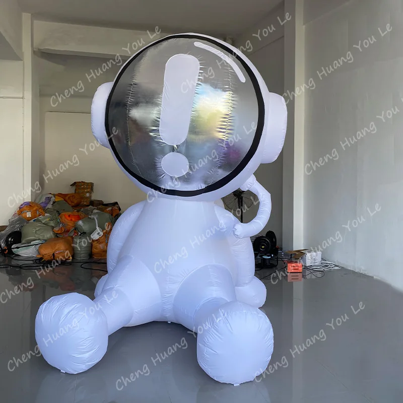 

Белый надувной космонавт, мультяшный космический корабль, луна, рекламное украшение, мультяшная детская модель воздушного духа