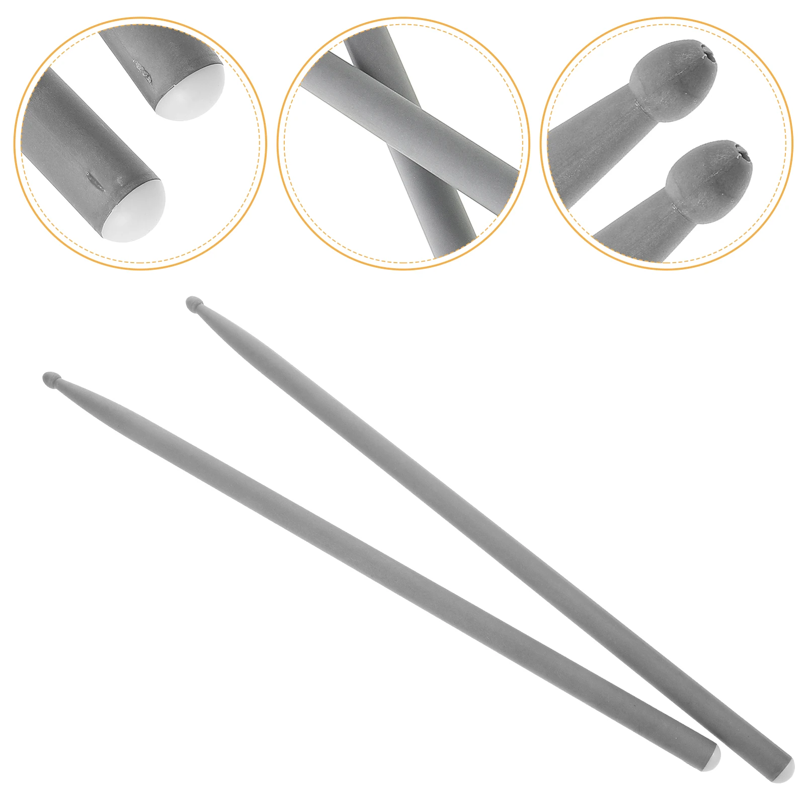 

1Pair Carbon Fiber Drum Stick Comfortable Grip Solid Stable Portable Design Widely Used Musical Instrument Accessory