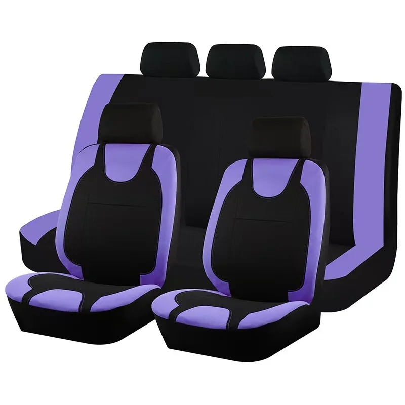 Universal 7 Colors Car New 5 Seats Cover Auto Car Seat Covers Ployester Cushion Full Set Front Rear For Sedans Seat Covers AT MT