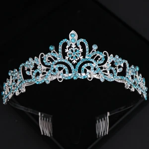 Frauen -Hochzeit -Hochzeitskristall, Strass -Diadema -Krone, Hochzeitshaarzubehör, Schmuckkrone, Geschenk, Geschenk 8 Hauptverkauf Sol - №8
