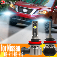 2x H11 H8 Led Fog Light Headlight Canbus H16 H9 Car Bulb Driving Running Lamp 12v 55w For Nissan Qashqai J11 J10 X Trail T32 T31