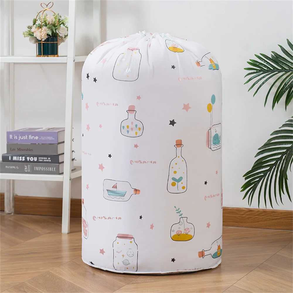 Quilt Storage Bag Large Capacity Drawstring Cotton Clothing Sorting Dustproof Bag Household Thickened Cloth Organizer Pouch