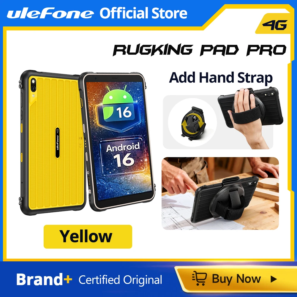 [Ingebouwde eSIM] Ulefone RugKing Pad Pro robuuste tablet 4G 8,68 inch scherm 90Hz 7100mAh Android 16 tablet, tot 16 GB RAM, 128 GB ROM Wereldwijde versie