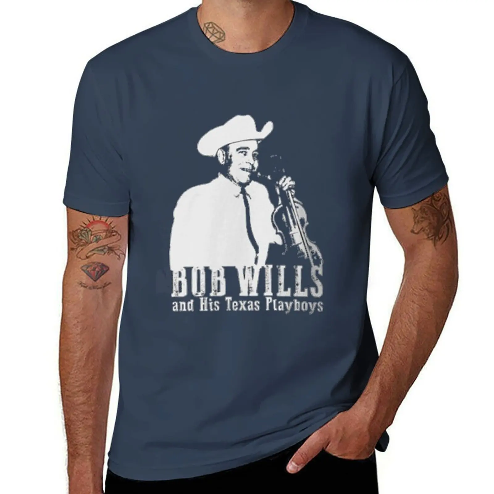 Bob Stencil Fit Slim - White Wills The T-Shirt Festival Party Tee Top