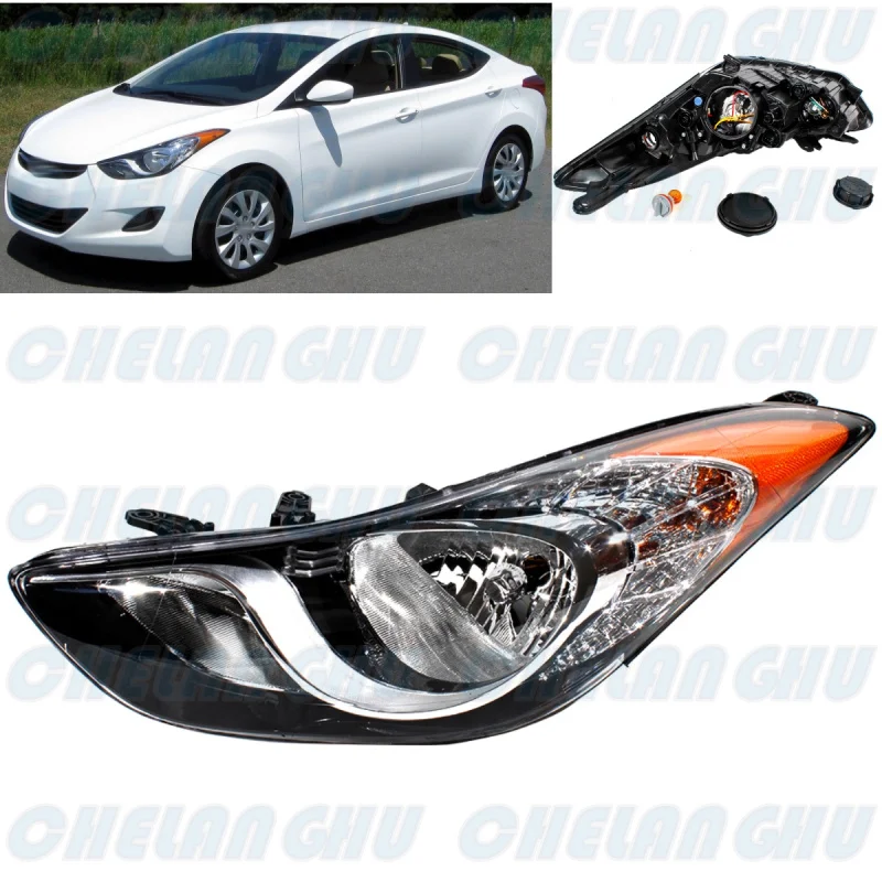 

Headlight Headlamp without Bulbs Fit for Hyundai Elantra 2011 2012 2013 US Version Car accessories 2503161 Left Side