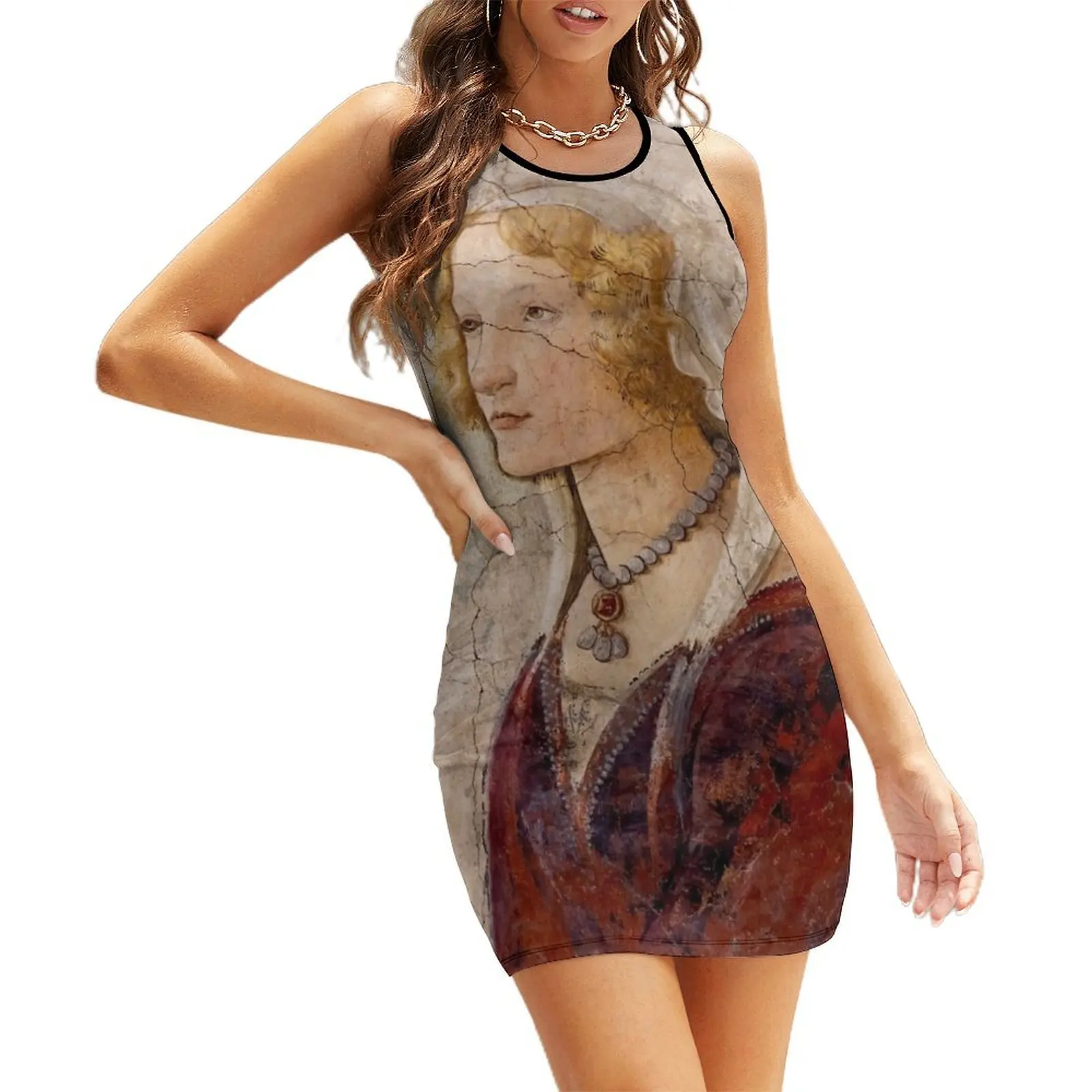 

Botticelli Venus and the Three Graces Detail Sleeveless Sundress women clothes summer dresses for women 2025