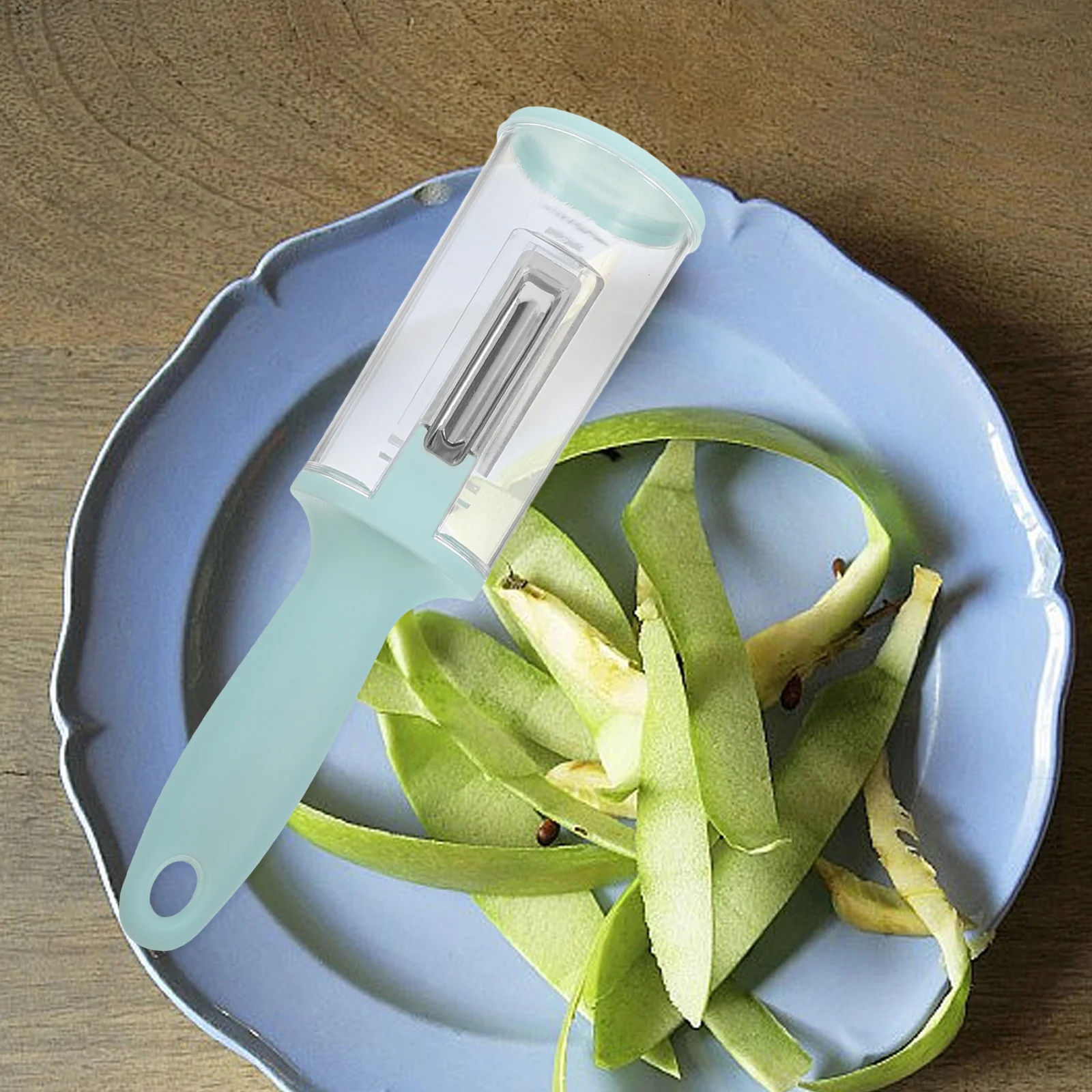 

Efficient Vegetable Peeler Fruit Slicer Fish Scale Remover Splashproof Multi Functional Kitchen Tool With Storage Box For