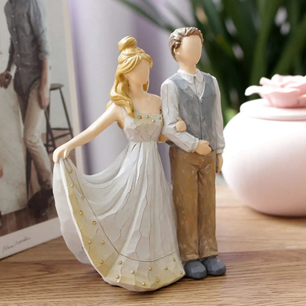 

Jewelry Box Resin Couple Sculpture Home Desktop Decor Valentine Gift Lover Craft Ornament Home Decorations