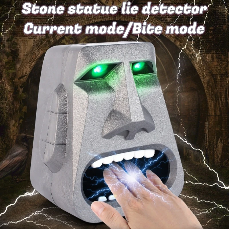 Nouveau jouet électrique unique pour fêtes d'adultes, accessoire de fête, détecteur de mensonge à choc électrique, anti-stress porte-bonheur en forme de statue de pierre