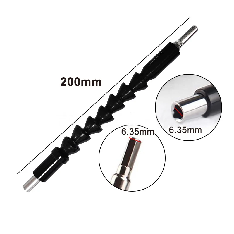 Manico esagonale da 300mm punta per cacciavite ad albero flessibile universale trapano elettrico punta per cacciavite elettrico asta di prolunga per collegamento