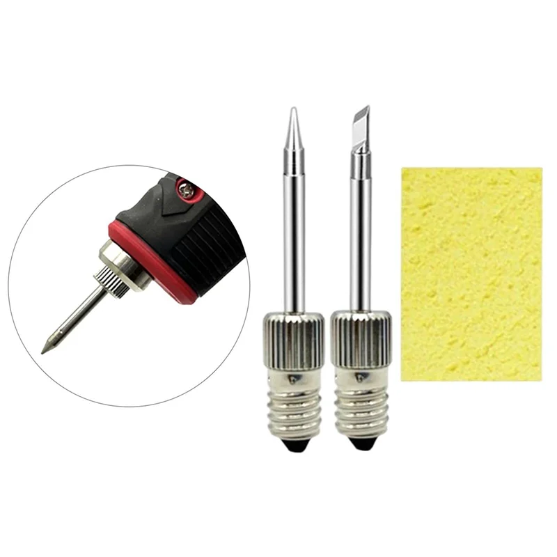 Soldering Tips USB Soldering Iron Head Replacement Soldering Iron Tips Welding Head for E10 Interface(Tip B+Tip K)