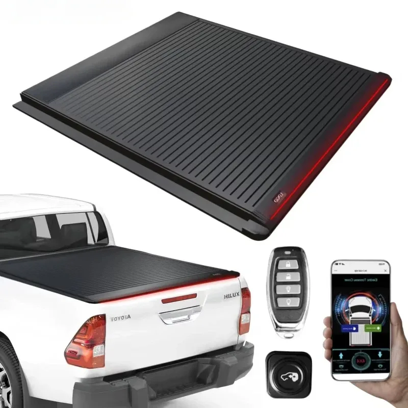 

2009 2012 2013 Hilux Grs Revo Hamer Double Cap Roller Lid Powered Retractable Tray Trunk Bucket Cover Rear Tonneau Cover