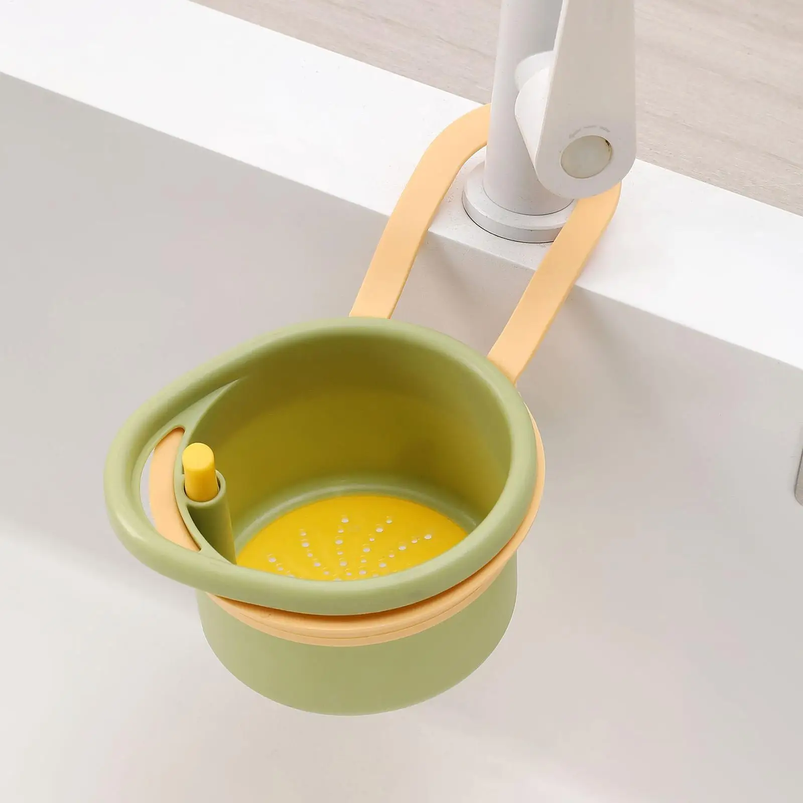 Faucet Mount Sink Strainer Basket Multifunctional Pasta Noodle Filter Tray for Hair Leftovers Soup Cleaning Home Kitchen Shower