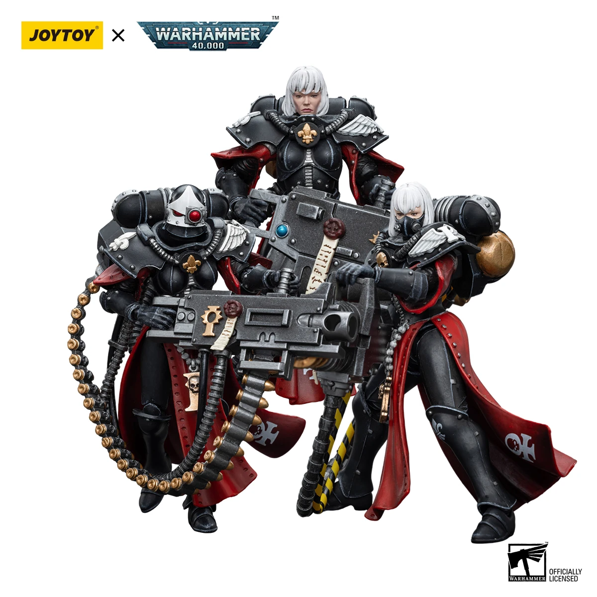 [IN STOCK]JOYTOY  1/18 Warhammer 40K Action Figure 3PCS Adepta Sororitas Retributor with Heavy Bolter Model Toy Gift