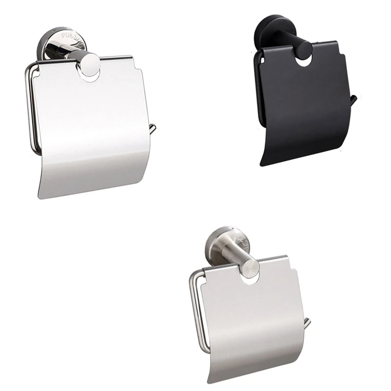 Bathroom Roll Holder Wall Mounted Toilet Paper Holder Stainless Steel Tissue Holder For Bathroom