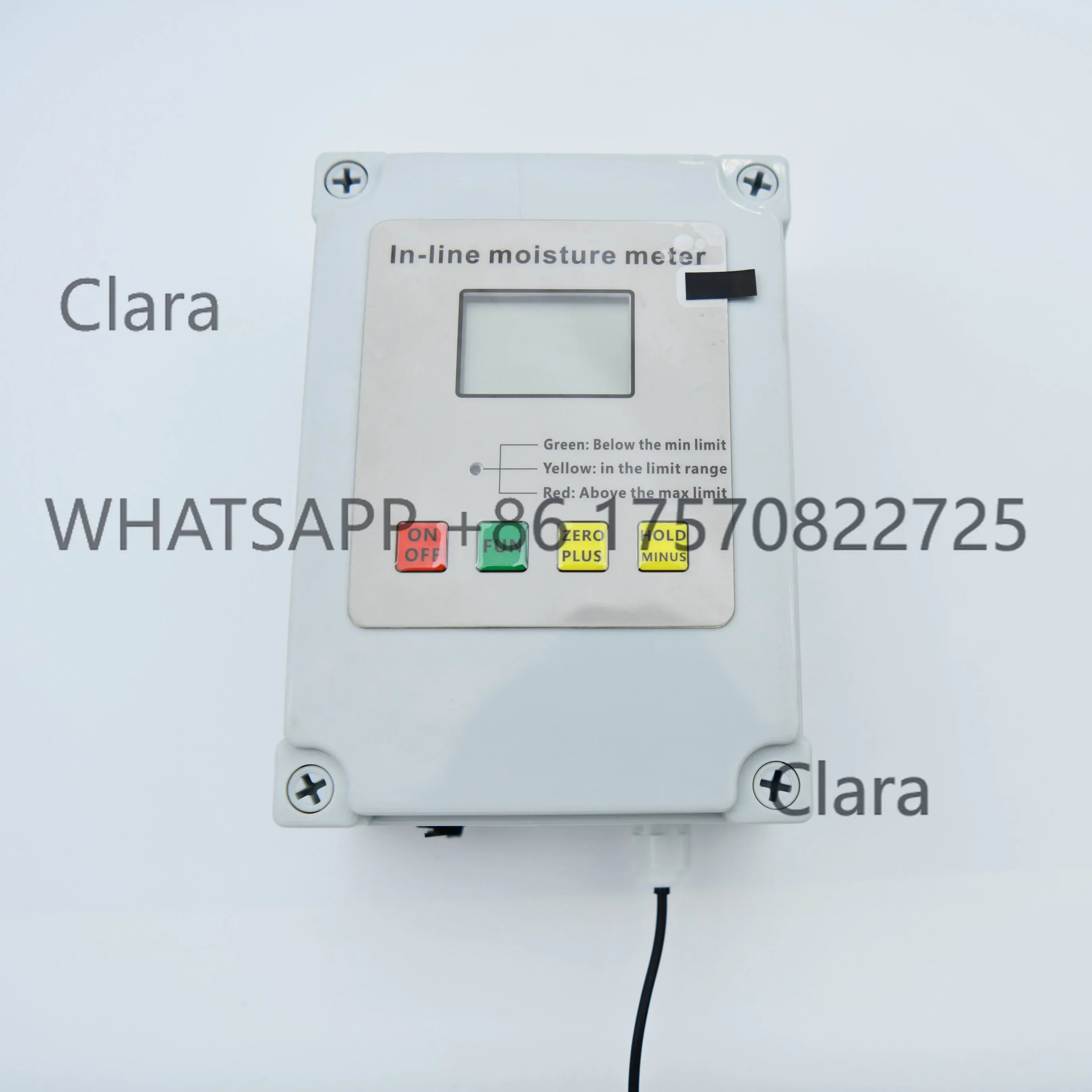 HZX200 Online Moisture Meter 5-90% Range Automatic Temperature Compensation LCD Display 0.5% Accuracy for Grain Sawdust Paddy