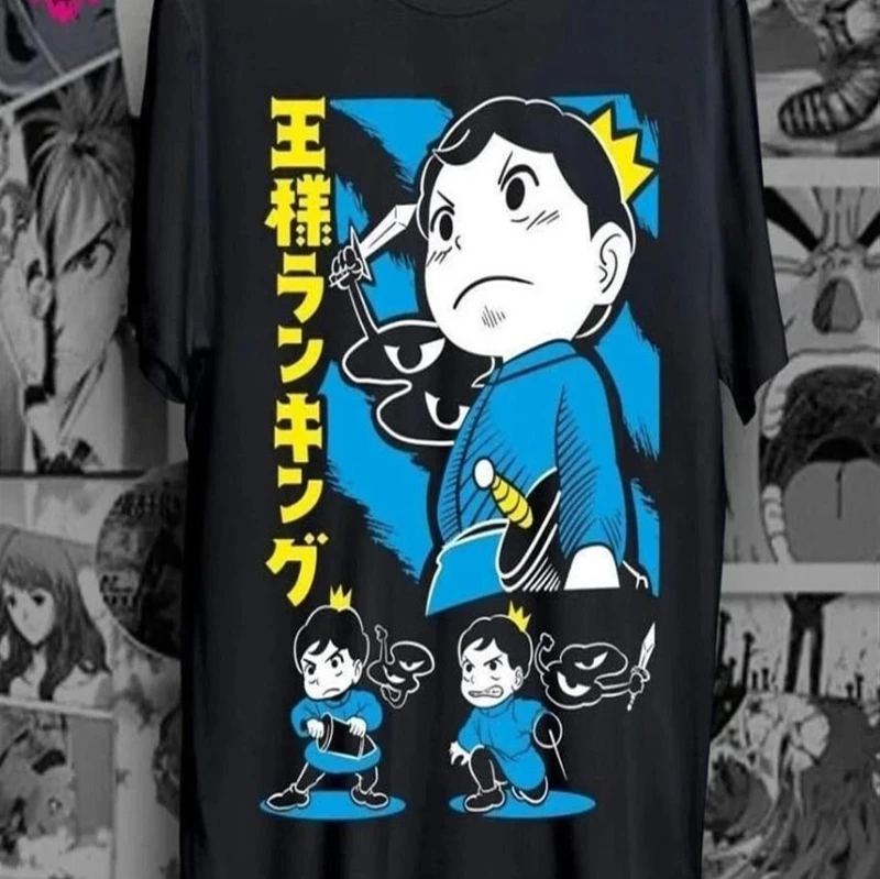 Bojji Ousama Ranking Anime Pattern Camiseta para hombres y mujeres en verano - Camiseta casual de manga corta con cuello redondo