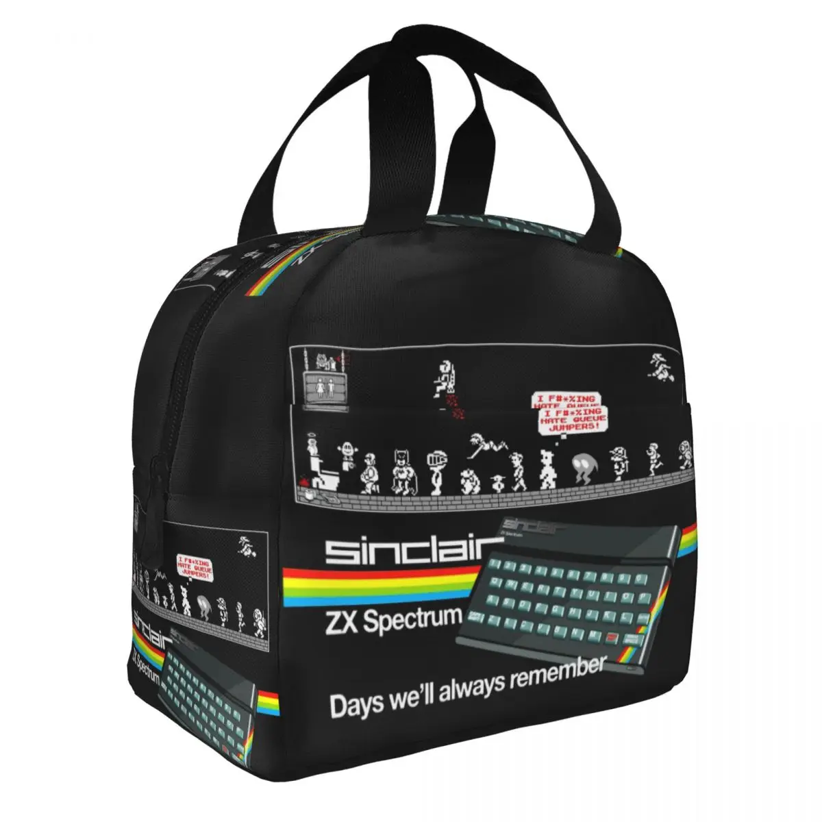 Custom ZX Spectrum Insulated Lunch Bags for School Office Leakproof Thermal Cooler Lunch Box Women Children