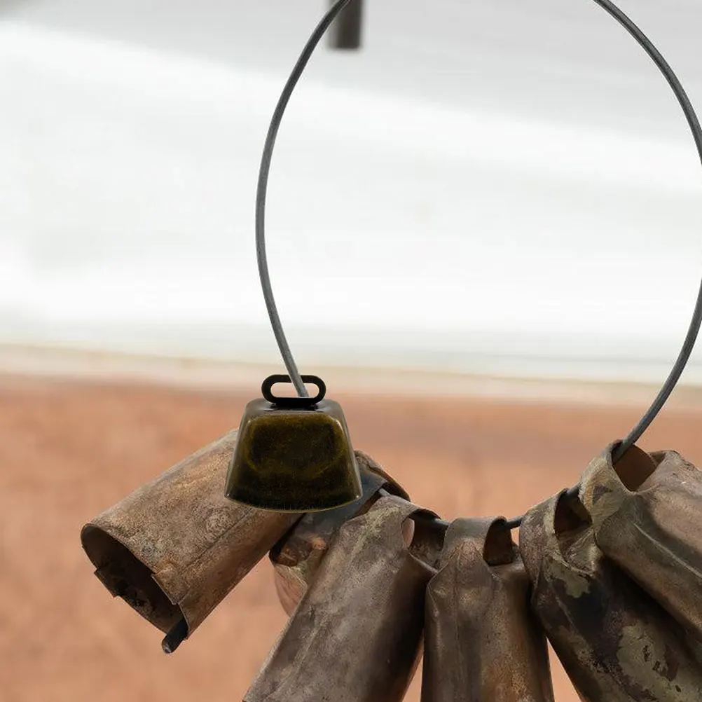 

6Pcs Vintage Metal Cow Bells Loud Clear Sound for Farm Animal Sheep Cattle Management Decorative Mini Hanging Bells Portable