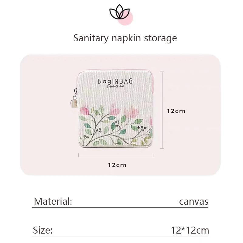 Mini Portable Women Girls Sanitary Pad Pouch Cable Organiser Bag Tampon Case Cute Makeup Bag Coin Purse Napkin Storage Bag