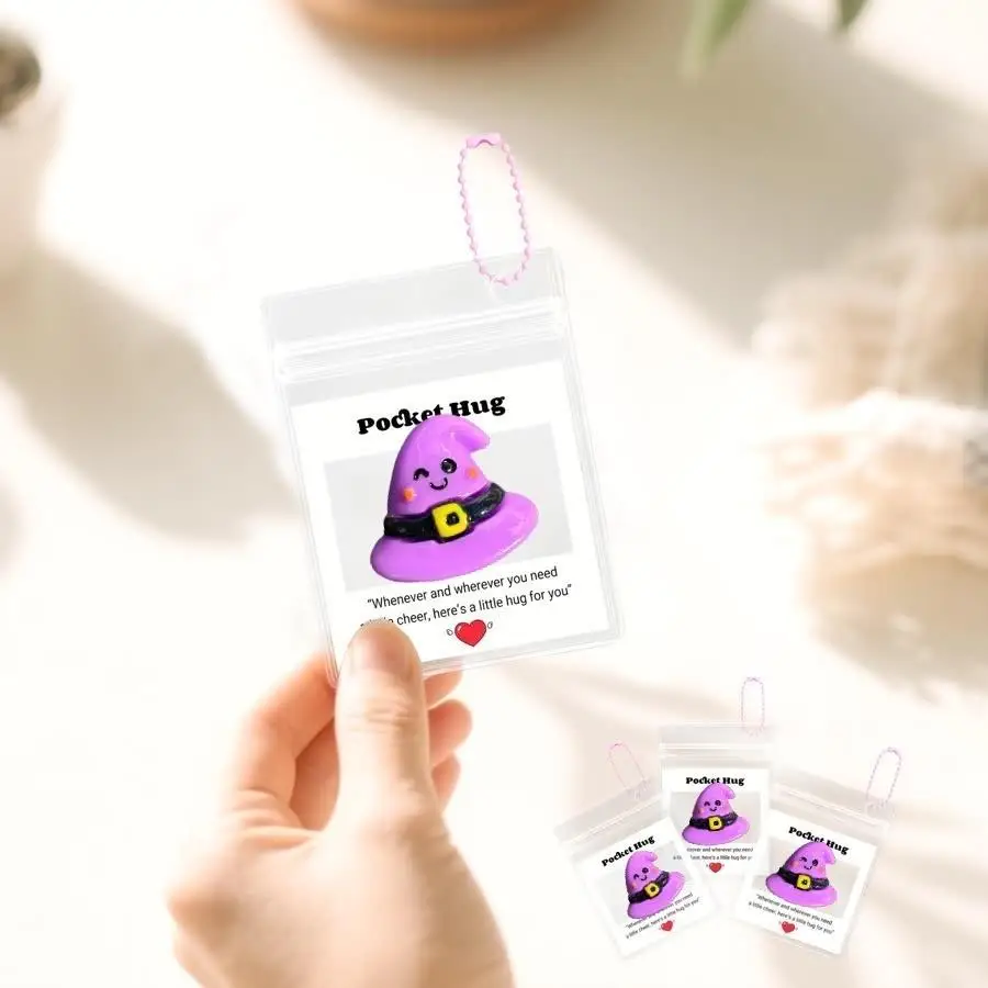 1/5/10/20/50/100 قطعة بطاقات تعانق الجيب التشجيع بطاقات عناق الجيب مع بطاقات تشجيع ورق الراتنج على شكل قلب ، ألوان متنوعة #4