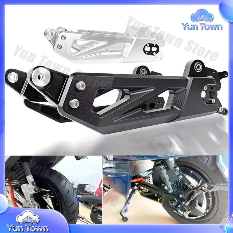 Universal 7075 CNC Aluminum Hollow Out Swing Arm for Niu U+B UQI U2 Ninebot N/M/E F90 Electric Scooter Adjustable Rear Flat