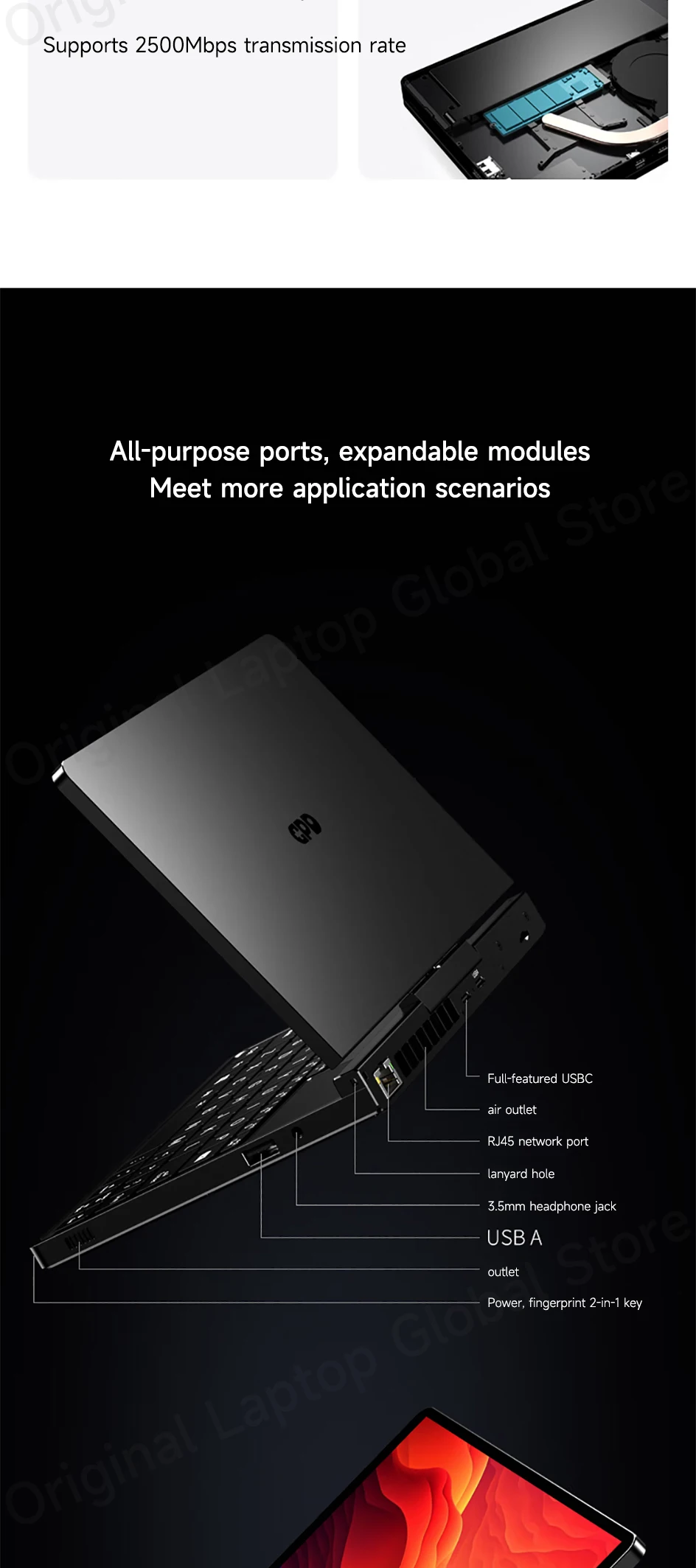 GPD Pocket 4 2025 AMD AI 9 HX 370 32GB/64GB RAM 2TB/4TB SSD 8.8-inch 2.5K Resolution 144 Hz Refresh Rate mini Laptop